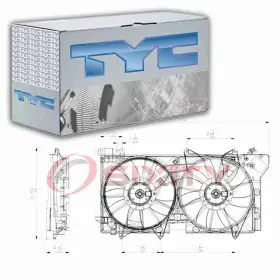 Sx-3756 Tyc Dual Radiator And Condenser Fan Assembly For 2010-2014 Subaru Legacy 3.6l Kg