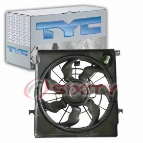 Sx-4028 Tyc Dual Radiator And Condenser Fan Assembly For 2014-2015 Kia Optima 2.0l L4 Ho