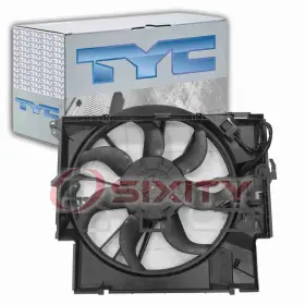 Sx-5488 Tyc Dual Radiator And Condenser Fan Assembly For 2009-2016 Bmw Z4 Belts Pf