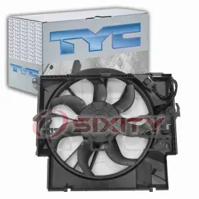 Sx-6055 Tyc Dual Radiator And Condenser Fan Assembly For 2009-2011 Bmw 335d Belts Qo