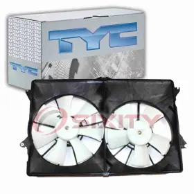 Sx-6361 Tyc Dual Radiator And Condenser Fan Assembly For 2004-2008 Chrysler Pacifica Xe