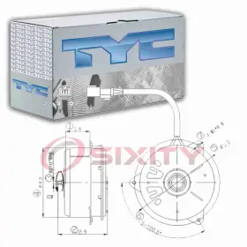 Sx-6412 Tyc Right Engine Cooling Fan Motor For 2003-2007 Honda Accord 2.4l L4 Belts Lr