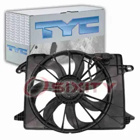 Sx-6441 Tyc Dual Radiator And Condenser Fan Assembly For 2009-2020 Chrysler 300 3.6l Dv
