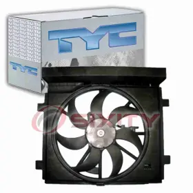 Sx-6467 Tyc Dual Radiator And Condenser Fan Assembly For 2013-2016 Nissan Sentra Belts Hz