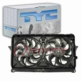 Sx-6588 Tyc Dual Radiator And Condenser Fan Assembly For 2007-2013 Chevrolet Silverado Eh
