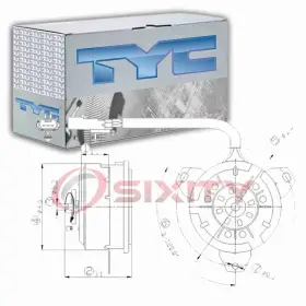 Sx-6594 Tyc Engine Cooling Fan Motor For 2001-2005 Chrysler Pt Cruiser 2.4l L4 Belts Uc
