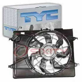 Sx-6985 Tyc Dual Radiator And Condenser Fan Assembly For 2007-2010 Hyundai Elantra Ju