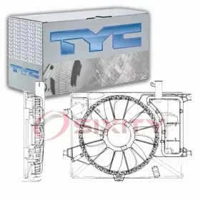 Sx-6987 Tyc Dual Radiator And Condenser Fan Assembly For 2011-2013 Hyundai Elantra Fs