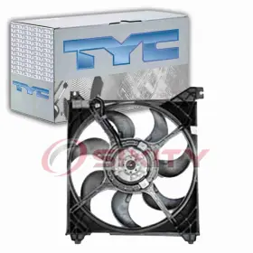 Sx-7209 Tyc Left Engine Cooling Fan Assembly For 2003-2005 Hyundai Santa Fe 3.5l V6 Tf