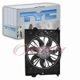 Sx-8226 Tyc Dual Radiator And Condenser Fan Assembly For 2003-2006 Mercedes-benz E500 Is