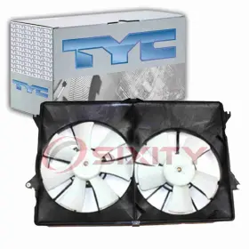 Sx-8248 Tyc Dual Radiator And Condenser Fan Assembly For 2004-2008 Chrysler Pacifica Tw