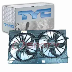 Sx-8357 Tyc Dual Radiator And Condenser Fan Assembly For 2007-2010 Chrysler Sebring Wh