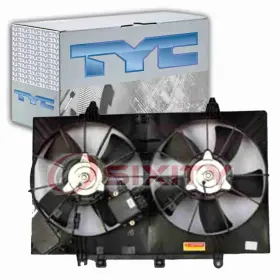 Sx-8711 Tyc Dual Radiator And Condenser Fan Assembly For 2006-2007 Infiniti M35 Belts Ey