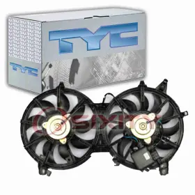 Sx-8718 Tyc Dual Radiator And Condenser Fan Assembly For 2012-2013 Infiniti M35h Belts Vh