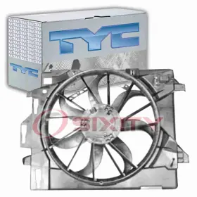 Sx-9388 Tyc Dual Radiator And Condenser Fan Assembly For 2008-2016 Dodge Grand Caravan Ol