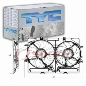 Sx-9854 Tyc Dual Radiator And Condenser Fan Assembly For 2015-2018 Audi Q3 Belts Ug