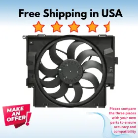 50498c Universal Air Conditioner Condenser Fan A/c Fits Bmw 335i 2012-2015 Xdrive 428i 2014-2016