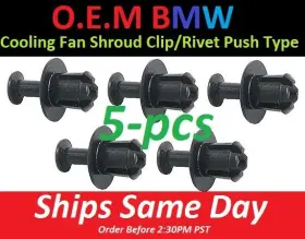 V200858 Vaico 06011 For Bmw Fan Shroud Retainer Clip Set Of 5 E31 E34 E36 E38 E39 E46 E53 X5