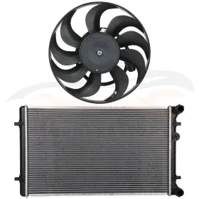 12867796 Valuezone-autoparts Radiator Cooling Fan Kit For 2000-2006 Audi Tt Quattro 1999-2006 Volkswagen Golf