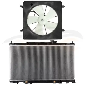 12867798 Valuezone-autoparts 2 Pcs Engine Radiator And Cooling Fan Kit For 2002 03 2004-2006 Honda Cr-v Element