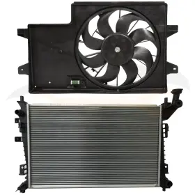 12867800 Valuezone-autoparts 2pcs Engine Radiator&cooling Fan Kit For 2008 2009 2010 2011 Ford Focus
