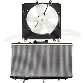 12867801 Valuezone-autoparts 2 Pcs Engine Radiator And Cooling Fan Kit For 1993-1997 Geo Prizm Toyota Corolla