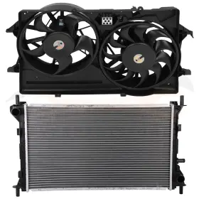 12867804 Valuezone-autoparts For 2003-2004 Ford Focus 2 Pcs Engine Radiator And Cooling Fan Kit