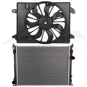 12867805 Valuezone-autoparts For 2009 2010-2017 Dodge Challenger Charger 2x Engine Radiator And Cooling Fan Kit