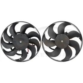 12867810 Valuezone-autoparts For 1999-2006 Volkswagen Beetle 2pcs Electric Radiator Condenser Cooling Fan