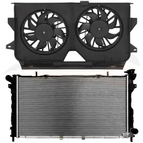12867815 Valuezone-autoparts For 2005 2006 07 Chrysler Town And Country 2 Pcs Engine Radiator Cooling Fan Kit