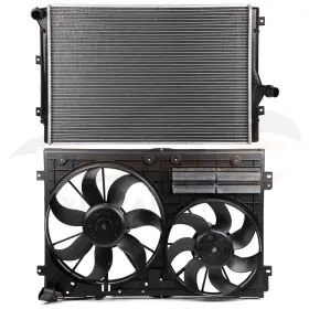 12867829 Valuezone-autoparts 2 Pcs Electric Radiator Cooling Fan Kit For 2006-2008 Audi A3 Quattro