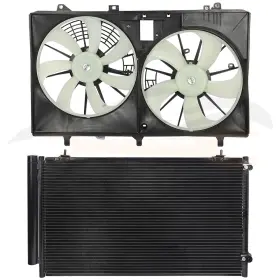 12867844 Valuezone-autoparts Electric Ac Condenser Cooling Fan Kit For 11-15 Toyota Sienna 10-15 Lexus Rx350