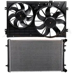 12867848 Valuezone-autoparts Electric Radiator Cooling Fan Kit For 05-06 Audi Tt Quattro 03-06 Volkswagen