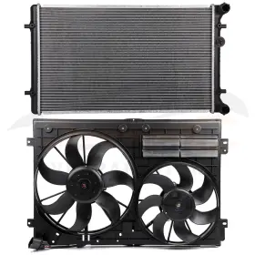 12867850 Valuezone-autoparts For 2005-2006 Volkswagen Jetta Audi Tt Electric Radiator Cooling Fan Kit