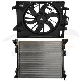 12867852 Valuezone-autoparts Radiator And Cooling Fan Kit For 2008-2019 Dodge Grand Caravan 2012-2015 Ram C/v