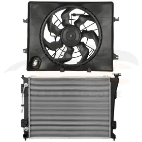 12867856 Valuezone-autoparts Electric Radiator Cooling Fan Kit For 11-12 Hyundai Sonata 2011-2013 Kia Optima