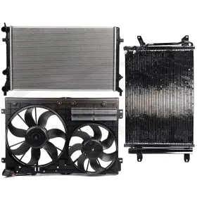 Valuezone-autoparts 12867871 Electric Radiator Condenser Cooling Fan For 2011 2012 2013 Volkswagen Jetta
