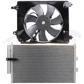 12867876 Valuezone-autoparts Ac Condenser Cooling Fan Kit For 2006 2007 2008 2009 2010 2011 Honda Civic