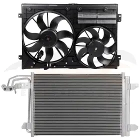 12867878 Valuezone-autoparts Electric Ac Condenser Cooling Fan Kit For 2006-2010 Volkswagen Jetta Rabbit 12867878 Valuezone-autoparts Electric Ac Condenser Cooling Fan Kit For 2006-2010 Volkswagen Jetta Rabbit