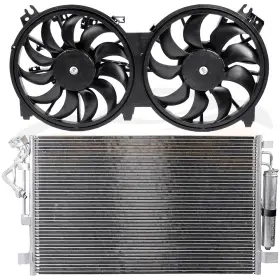 12867909 Valuezone-autoparts Electric Ac Condenser And Cooling Fan Kit For 2011 2012 2013-2018 Nissan Altima