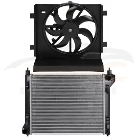 12867929 Valuezone-autoparts Electric Radiator Cooling Fan Kit For 2013 2014 2015 2016-2018 Nissan Sentra