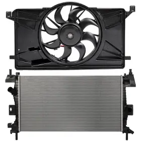 12867990 Valuezone-autoparts Electric Radiator Cooling Fan Kit For 2012 2013 2014 2015 2016-2018 Ford Focus