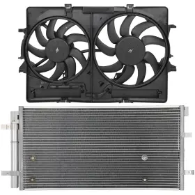 12868063 Valuezone-autoparts Electric Ac Condenser Cooling Fan Kit For 2009 2010 2011 2012 2013-2017 Audi Q5