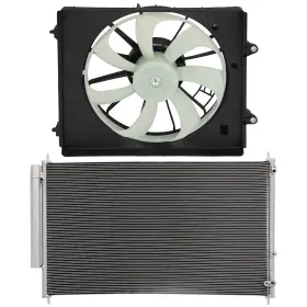12868064 Valuezone-autoparts Electric Ac Condenser Cooling Fan Kit For 2011 2012 2013-2017 Honda Odyssey