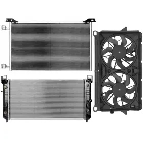 12868066 Valuezone-autoparts Radiator Condenser Cooling Fan For 2007 2008-2014 Chevrolet Suburban 1500