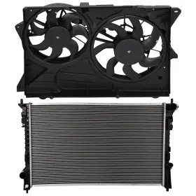 12868093 Valuezone-autoparts Electric Car Radiator Cooling Fan Kit For 2010 2011 2012 Ford Flex Lincoln Mk