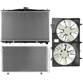 13735600 Valuezone-autoparts Electric Radiator Condenser Cooling Fan Kit Fits Lexus Rx350 2010-2011 2013-2015