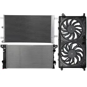 13735610 Valuezone-autoparts Electric Radiator Condenser Cooling Fan Kit Fits Ford F-150 2015-2018