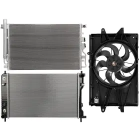 13735617 Valuezone-autoparts Electric Radiator Condenser Cooling Fan Kit Fits Chevrolet Equinox 2011-15 2.4l