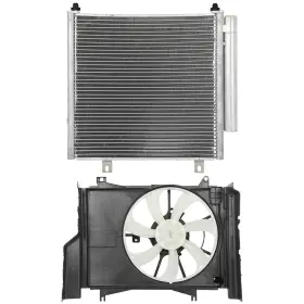 13750230 Valuezone-autoparts Electric Ac Condenser Cooling Fan Kit Fits Mitsubishi Mirage 2014 2015